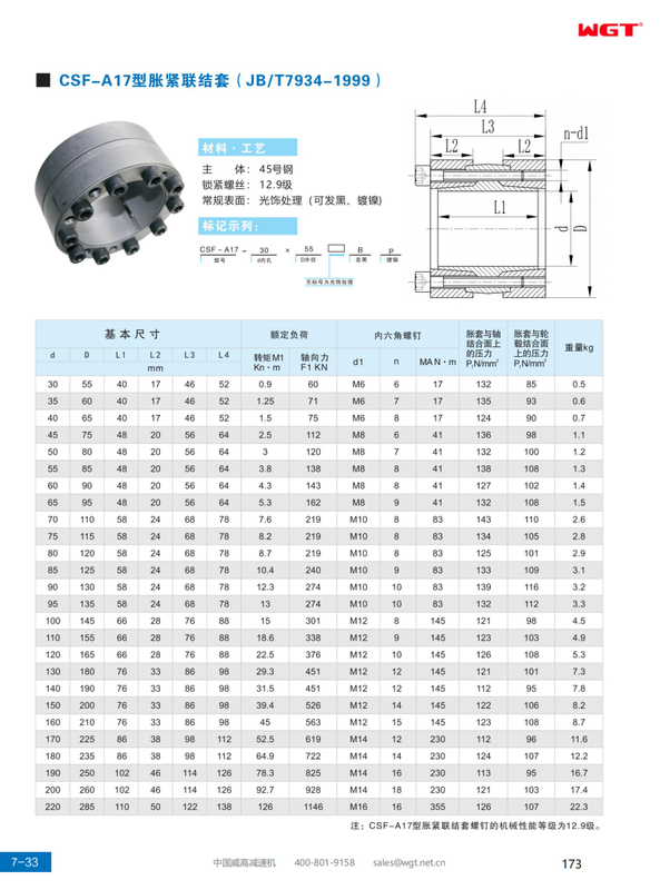 Компенсационная втулка CSF-A17 (JB/T7934-1999)
