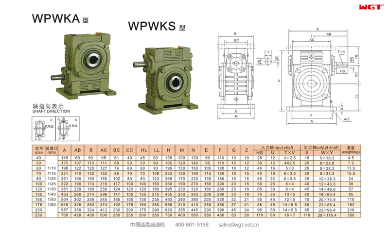 WPWKA WPWKS80 Червячный редуктор УНИВЕРСАЛЬНЫЙ РЕДУКТОР СКОРОСТИ